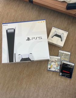 Brand New Sony Huge Disc Version Games + Controller