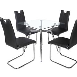 DINING SET 5Pcs Table W 4 Chairs JUEGO DE COMEDOR De 4 Sillas Y Su Mesa TODO NUEVO EN SU CAJA