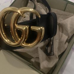Black Gucci Belt "GG Marmont wide belt"