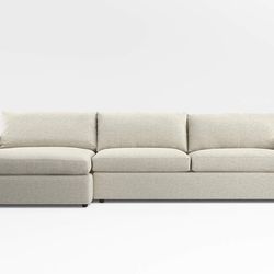 Crate and Barrel Lounge Deep Sectional Sofa