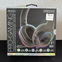 Sentry Pro-Gaming folding headset With RGB lighting and Boom Microphone GX75