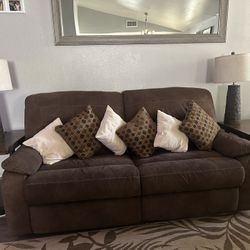 Brown Reclinable Couch 