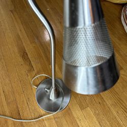 Mid-Century, Modern Brushed Aluminum Table Lamp