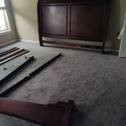 King Size Bed Room Set With Mattress And Two End Tables And Tv With Dresser