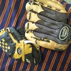 Couple Baseball Gloves