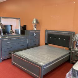 💲39 Down Payment Only!!! [SPECIAL] Lodanna Gray LED Panel Bedroom Set By Ashley