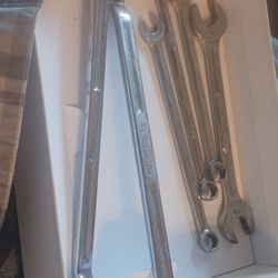 Snap On WRENCHES 6 OF THEM SAE AND METRIC 