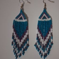 Handmade Beaded Earrings With Fringe