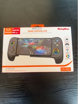 Saitake STK-7009F wireless mobile game controller compatible with Android and iOS devices.