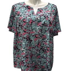 20 Woman's Lane Bryant Floral Blouse