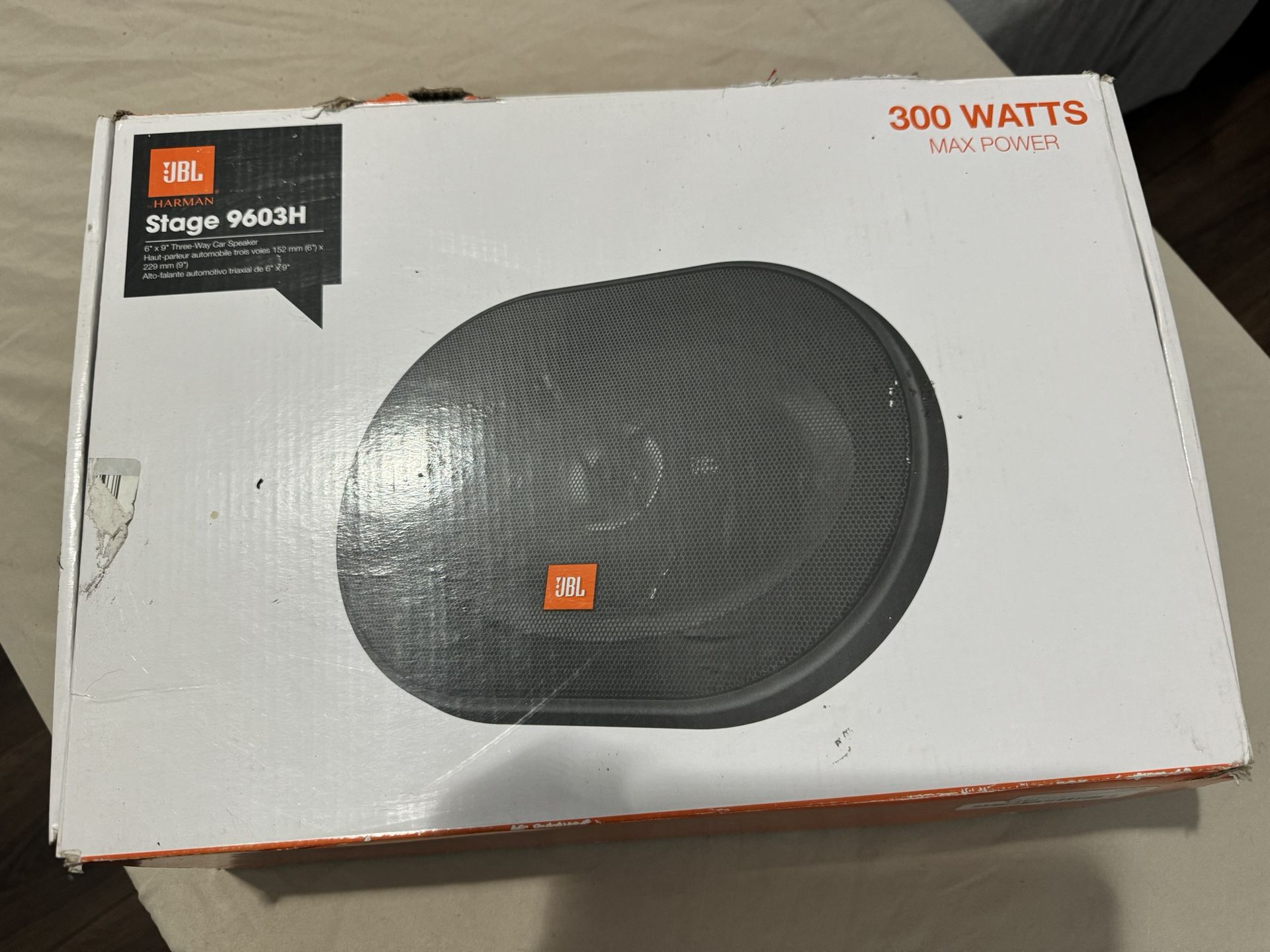 JBL Stage 9603 420W Max (140W RMS) 6" x 9" 4 ohms Stage Series 3-Way Coaxial Car Audio Speakers 