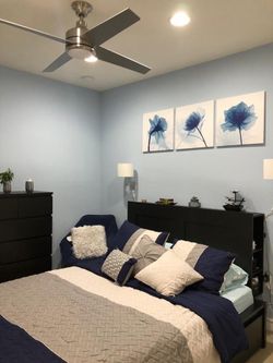 Ikea Queen Bed and drawer dresser set