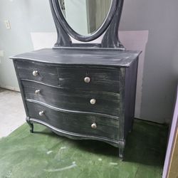 Distressed Dresser with Mirror