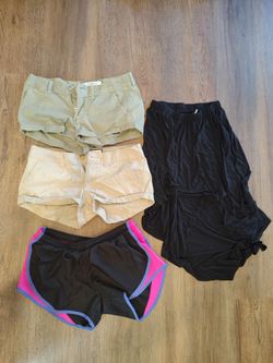 2 Abercrombie & fitch shorts sz 0 running shorts and a skirt