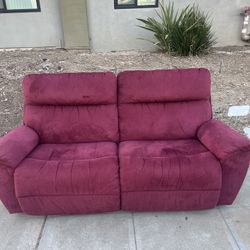 Burgundy Double Recliner 