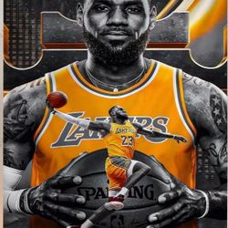 King James In Motion Dual Dominance Grip And Flight Wall Tapestry 16"x 24"