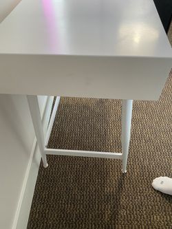White Mid Century Modern Desk  Thumbnail