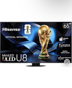 Hisense 65" Class U8 Mini-LED ULED 4K UHD Google Smart TV (65U8QG, 2025 Model) - QLED