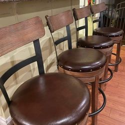 6 Lower Counter Top Bar Stools Chairs Barstools 25"
