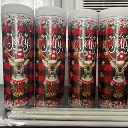 12 Vasos Navideños 16 0z  cada Uno . 