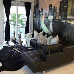 BLACK MODERN SECTIONAL SALE 🖤🤍🖤