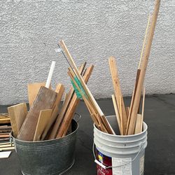 Lot Of Dowels, Trim, And Scrap Lumber 