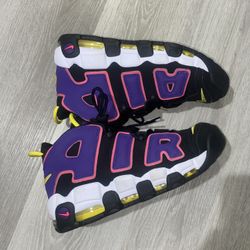 Size 8.5 Nike Air More Uptempo ‘96 Black Court Purple Yellow No Box Lightly worn