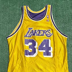 Champion Lakers Shaq Reversible Jersey Sz 52/ 2XL
