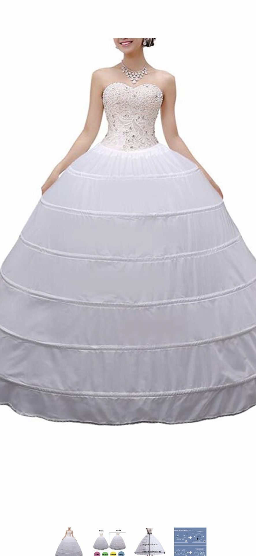 6 Hoop Petticoat For Wedding Dress