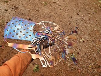 Metal art burnt on sale shipping available local pick up