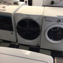 #73 White Whirlpool Front Load Washer