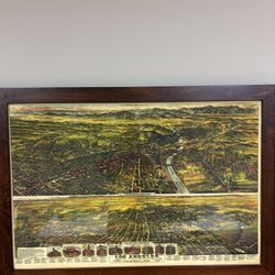 Framed Old Los Angeles City Print