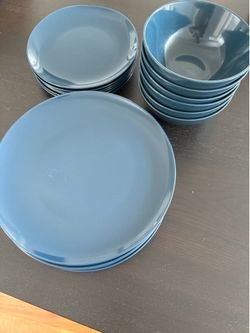 Navy IKEA Plates/Bowls- Set of 18