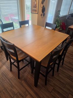 Counter Height Dining Table with 6 Chairs