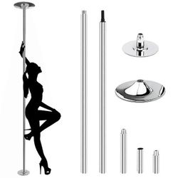 Professional Stripper Pole Spinning Static Dancing Pole Portable Removable 45mm Dance Pole Kit for Exercise Club Party Pub Home w/Tools  