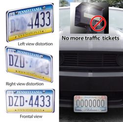Clear Bubble License Plate Cover Anti speed Red Light Toll photo - Main Image