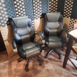 Two Office Chairs , Swivel Hydraulic 
