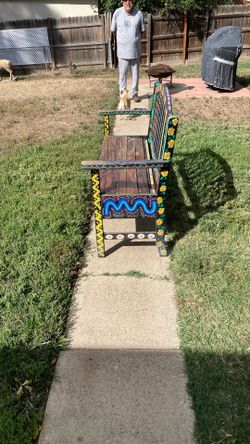 Colorful Bench With Storage
