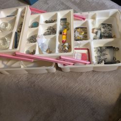Large Tri Level Box With Charms Etc