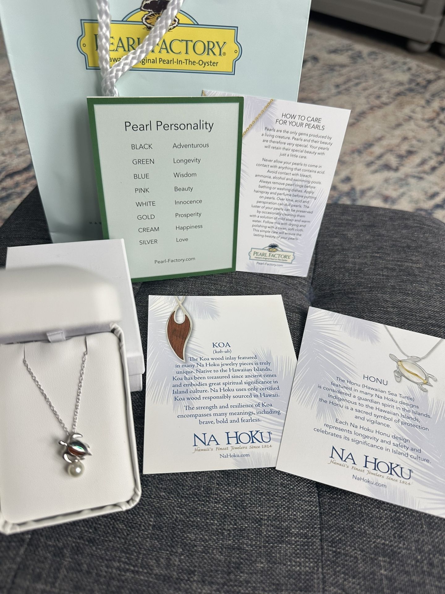 Akoya Pearl, Abalone and Koa Wood Turtle Pendant with Chain