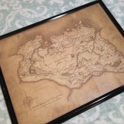 Framed Elder Scrolls Skyrim Map 
