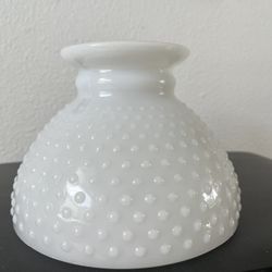 Vintage White Hobnail Milk Glass Hurricane Oil Lamp Replacement Shade 
