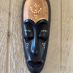 Costa Rica-  Tribal Mask - Good Condition - Hand Wooden Carved - Hand Painted 