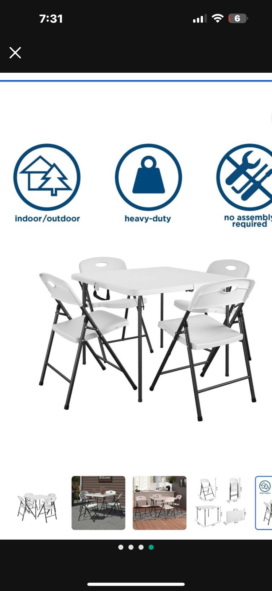 Cosco Xl Set Table And Chairs New Home & Garden