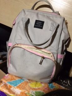 Cute pink n grey Diaper bag