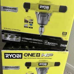 RYOBI ONE+ 18V HP 1/2 in. Brushless Cordless Mud Mixed-Tool Only ( Reg: $200)