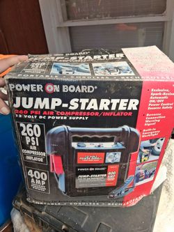 Power On Board Jump Starter 400 Amp with Air Compressor