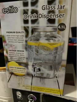 Estilo Glass Jar Drink Dispenser
