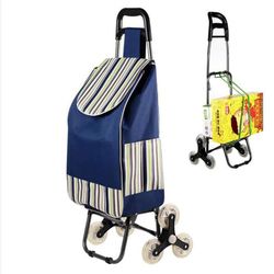 Shopping Trolley, Folding Shopping Cart on Wheels Large and Lightweight Utility with Swivel Front Wheels,Detachable Bag