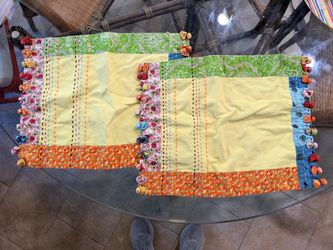 2 Colorful Fabric Placemats